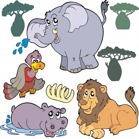 Sticker enfant, stickers animaux - Art Déco Stickers