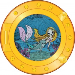 Sticker hublot enfant Sirene dauphin