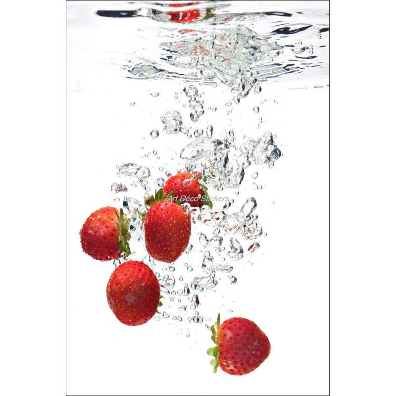 Sticker frigo frigidaire simple ou repositionnable - Splatch fraise - Art  Déco Stickers