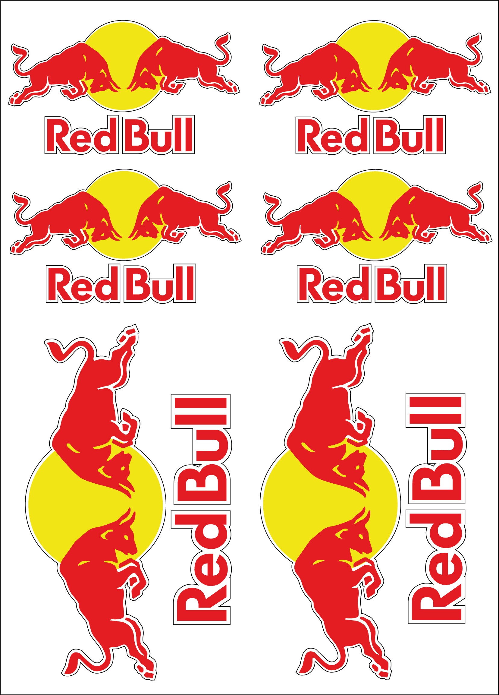 Sticker autocollant red bull - Équipement moto